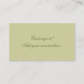 Carte De Visite L'antiquité s'est levée (Dos)