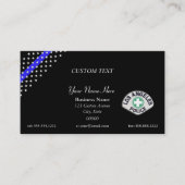 Carte de visite LAPD de ligne bleue mince (Devant)