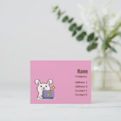Carte de visite lapin (Debout devant)