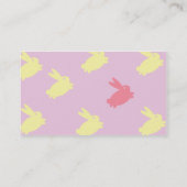 Carte De Visite Lapin - affaires (Dos)