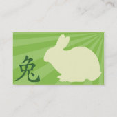 Carte De Visite Lapin - affaires (Dos)