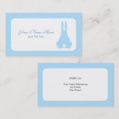 Carte De Visite Lapin bleu (Devant / Derrière)