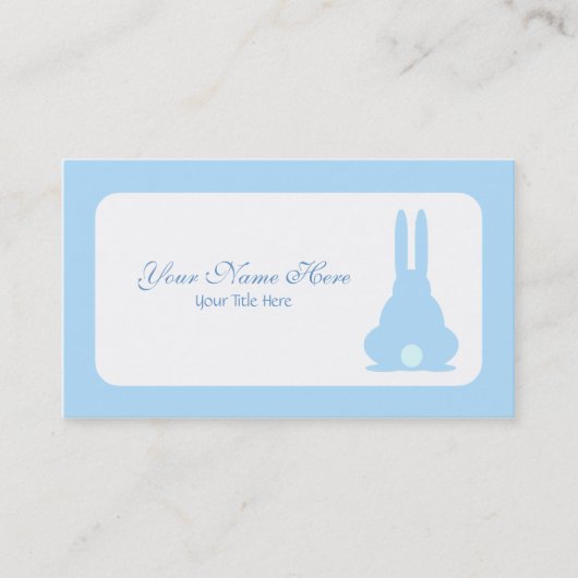 Carte De Visite Lapin bleu (Devant)