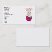 Carte de visite lapin de Pâques (Devant / Derrière)