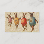 Carte De Visite Lapin de Pâques Œufs Dansants (Dos)
