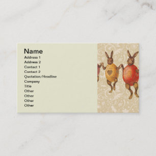 Carte De Visite Lapin de Pâques Œufs Dansants