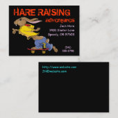 Carte De Visite Lapin faisant de la planche à roulettes de modèle (Devant / Derrière)