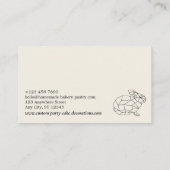 Carte De Visite Lapin Lapin Lapin Lapin De Lowpoly (Dos)