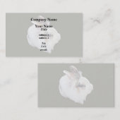 Carte De Visite Lapin Lionhead tricolore (Devant / Derrière)