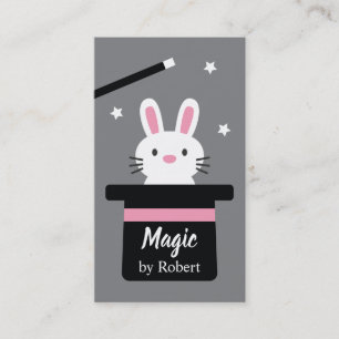 Carte De Visite Lapin Magique Mignon Du Haut-de-Forme