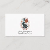 Carte De Visite Lapin noir illustré (Devant)