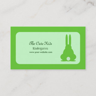 Carte De Visite Lapin vert