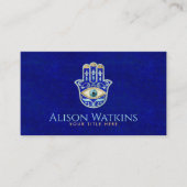 Carte De Visite Lapis Bleu Luxe Lazuli Hamsa Ornement main (Devant)