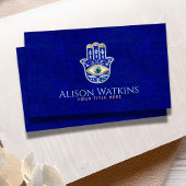 Carte De Visite Lapis Bleu Luxe Lazuli Hamsa Ornement main