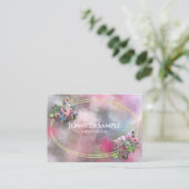 Carte De Visite L'aquarelle abstraite moderne fleurit le dessus de (Debout devant)