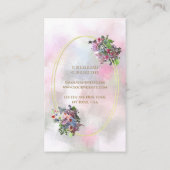 Carte De Visite L'aquarelle abstraite moderne fleurit le dessus de (Dos)