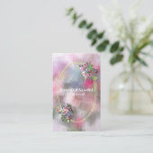 Carte De Visite L'aquarelle abstraite moderne fleurit le dessus de (Debout devant)