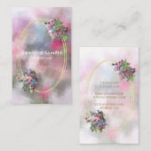 Carte De Visite L'aquarelle abstraite moderne fleurit le dessus de (Devant / Derrière)