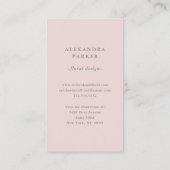 Carte De Visite L'aquarelle ene ivoire florale rougissent dessus (Dos)