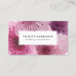 Carte De Visite L'aquarelle fleurit   Boho floral