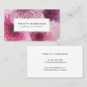 Carte De Visite L'aquarelle fleurit | Boho floral (Devant / Derrière)