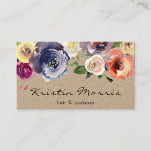 Carte De Visite L'aquarelle fleurit floral doucement féminin de