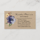 Carte De Visite L'aquarelle fleurit floral doucement féminin de (Dos)