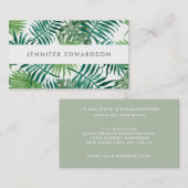 Carte De Visite L'aquarelle tropicale moderne part du (Devant / Derrière)