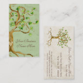 Carte De Visite L'arbre de remous enracine des affaires (Devant / Derrière)