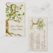 Carte De Visite L'arbre de remous enracine des affaires (Devant / Derrière)