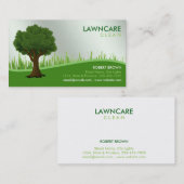 Carte De Visite L'arbre d'herbe de jardinier d'aménagement (Devant / Derrière)