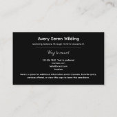 Carte De Visite L'Arbre entre les mondes | Conceptions de l'Arbre  (Dos)