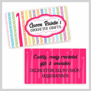 Carte De Visite L'arc-en-ciel colore des ficelles de fil de