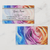 Carte De Visite L'arc-en-ciel d'aquarelle s'est levé (Devant / Derrière)