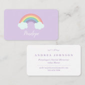 Carte De Visite L'arc-en-ciel magique et les nuages (Devant / Derrière)