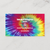 Carte De Visite L'arc-en-ciel super teignent en nouant la hippie (Dos)