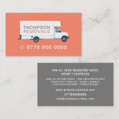 Carte De Visite Large Removal Van, Removal Company (Devant / Derrière)