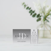 Carte De Visite L'argent d'ophtalmologiste de diagramme (Debout devant)