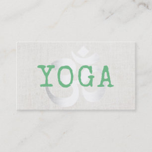 Carte De Visite L'argent OM d'instructeur de yoga signent la toile