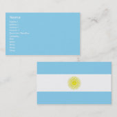 Carte De Visite L'Argentine - affaires (Devant / Derrière)