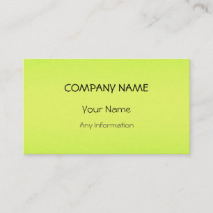 Carte De Visite L'art Abstrait Lime Green