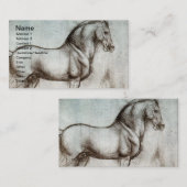 Carte De Visite L'art du cheval Vintage (Devant / Derrière)