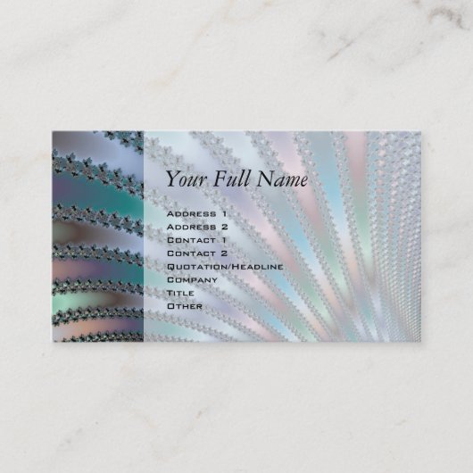 Carte De Visite L'art fractal des doigts (Devant)