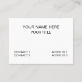 Carte De Visite L'art ornithologique de Junco (Dos)