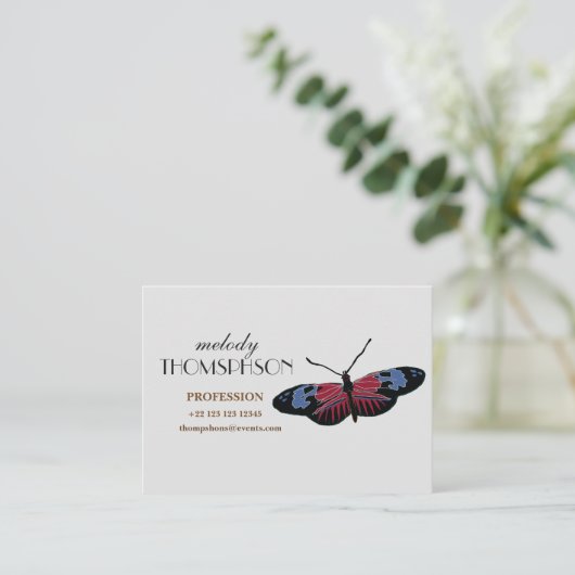 Carte De Visite L'art papillon (Debout devant)