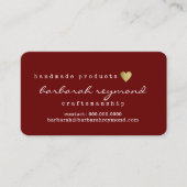 Carte De Visite L'artisanat romantique (Devant)