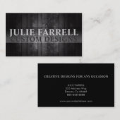 Carte De Visite L'artiste conçoivent le bois noir (Devant / Derrière)