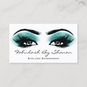 Carte De Visite L'artiste de maquillage Brow Eyelash Smoky Turquoi