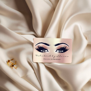 Carte De Visite L'artiste de maquillage Eyebrow Lashes Rose Pearl