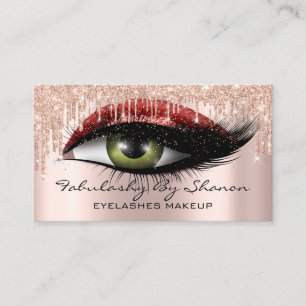 Carte De Visite L'artiste de maquillage Eyelashes Parties scintill